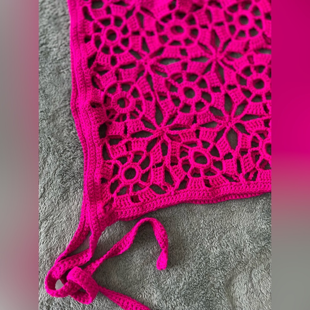 Handmade Crochet Vest – One Size Fits All - Picture 3 of 6